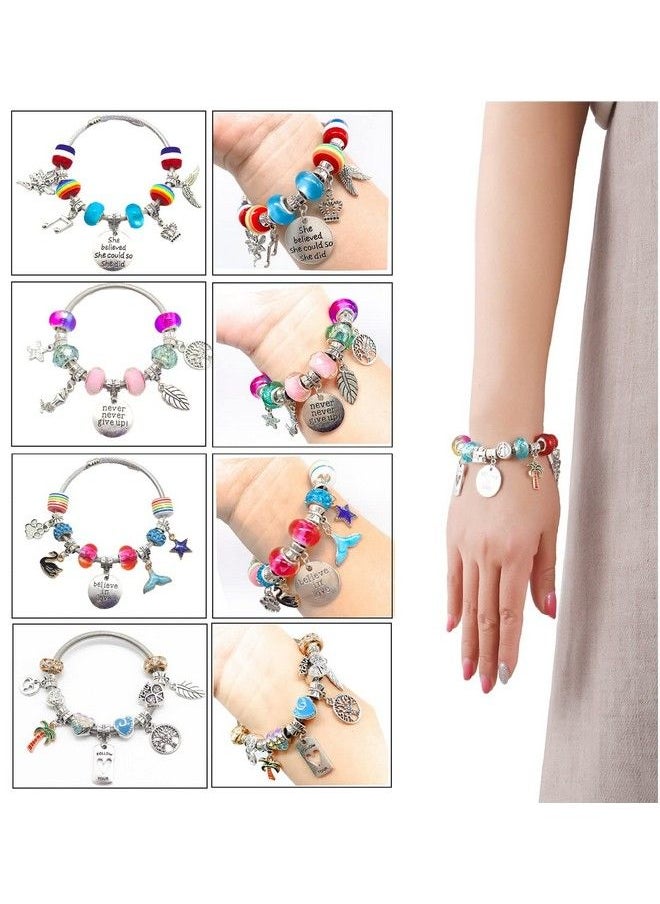 Klmars - Charm Bracelet Making Kit Jewelry Making Supplies Beads Unicorn/Mermaid Crafts Gifts Set For Girls Teens Age 5 12 - Image 1