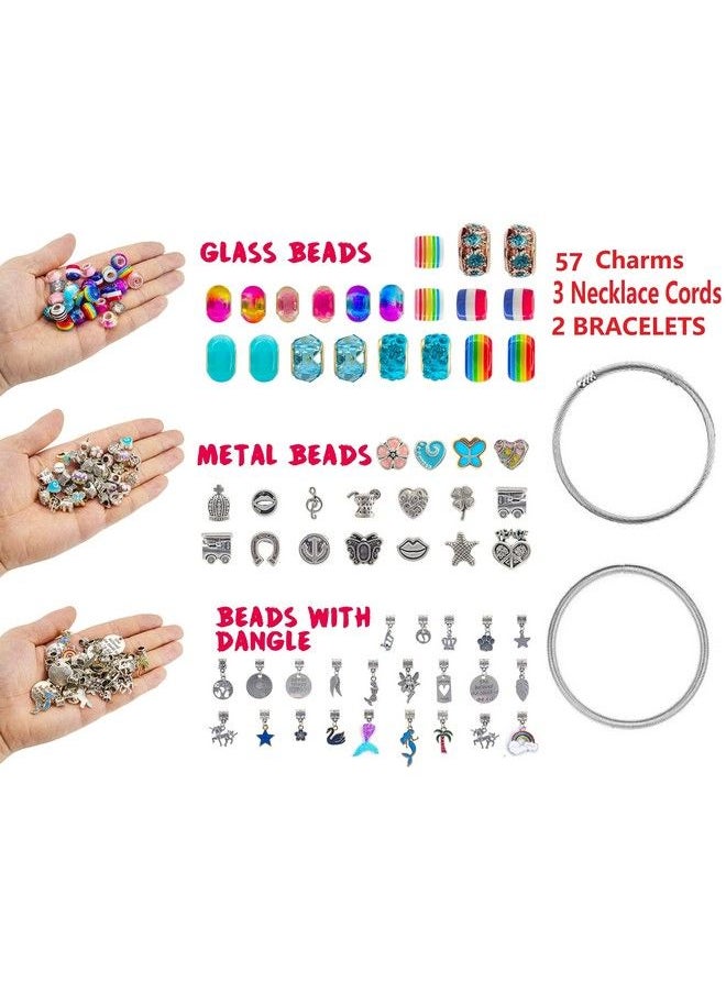 Klmars - Charm Bracelet Making Kit Jewelry Making Supplies Beads Unicorn/Mermaid Crafts Gifts Set For Girls Teens Age 5 12 - Image 1