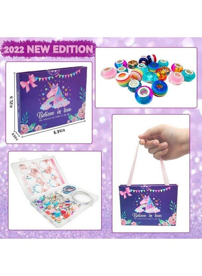 Klmars - Charm Bracelet Making Kit Jewelry Making Supplies Beads Unicorn/Mermaid Crafts Gifts Set For Girls Teens Age 5 12 - Image 1