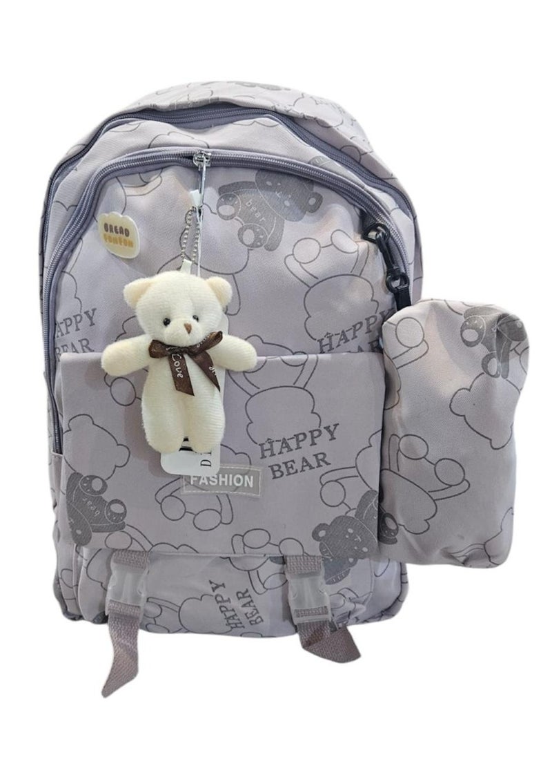 shion Large Size Lightweight Backpack Elegant Colors Multi-purpose 3 Front Slots Small Back Slot for Mobile