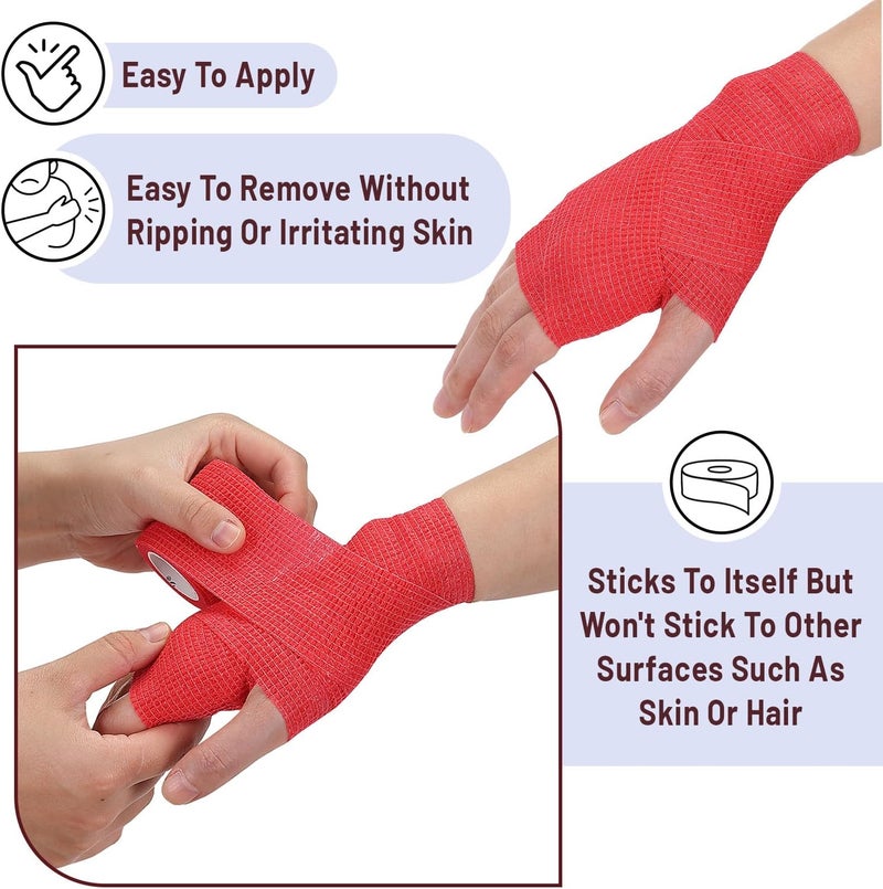 Mr. Pen Self Adhesive Bandage Wrap Assorted Colors 2 x 5 Yards 6 Pack Elastic Self Stick Stretch Self Adherent Medical Bandage Wrap - Image 5