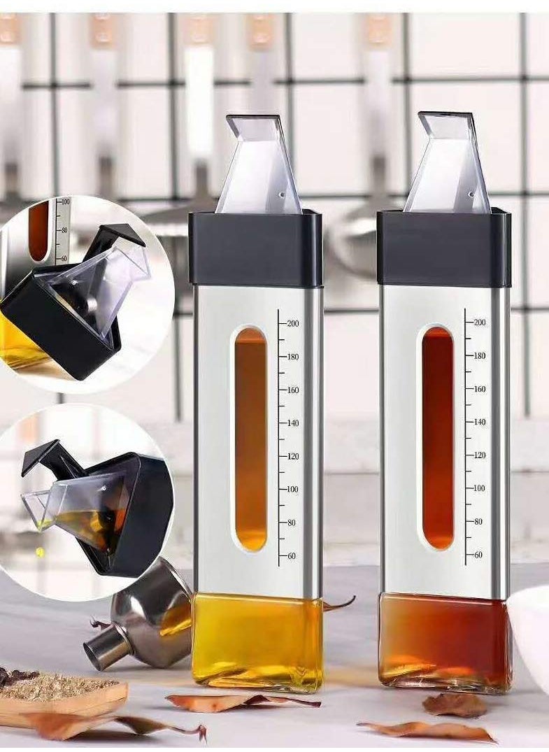 Kmart KHODIYAR Latest Oil Dispenser Stainless Steel Oil Pot Soy Sauce Bottle Seasoning Bottle 200 ML Pack of 1  - Image 4