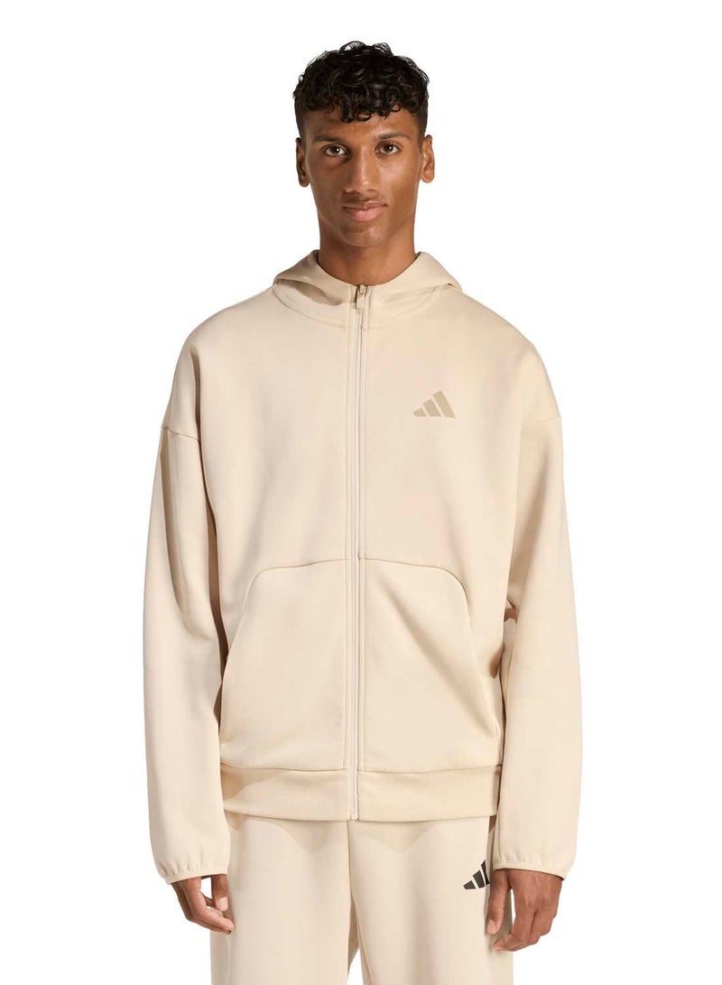 Adidas Future Icons Small Logo Full-Zip Hoodie - Image 1