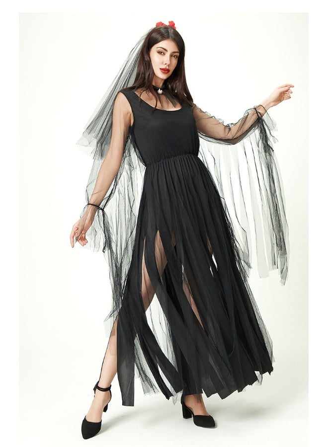 Loquat Adult Women's Zombie Bride Long Dress - Image 3