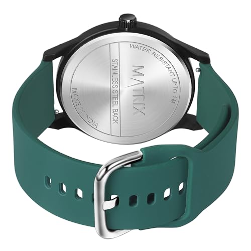 Matrix Minimalist Dial with Softest Silicone Strap Analog Wrist Watch for Men & Boys (Teal) - Image 5