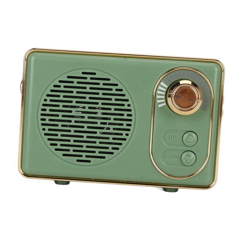 Retro Bluetooth 5.0 Speaker Vintage Mini Bluetooth Speaker Memory Card AUX USB Rechargeable MP3 Player for Camping Party Gift Green - Image 4