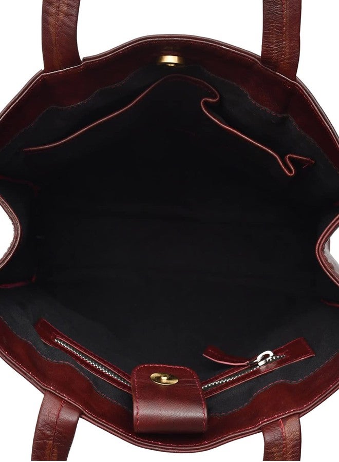 ASM TOTE BAG : LONG WINE SOFTY LEATHER TOTE BAG - Image 5