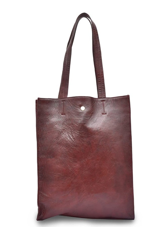 ASM TOTE BAG : LONG WINE SOFTY LEATHER TOTE BAG - Image 1