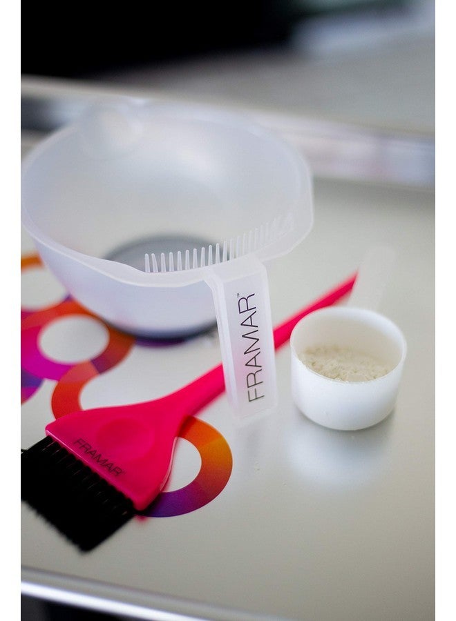 FRAMAR Pink Hair Color Brush - Hair Coloring Brush for Hair Dye, Hair Dye Brush to Apply Hair Color, Color Brushes for Hair Salon, Brush for Dyeing Hair, Colour Brush for Hair Coloring, Dye Tools - Image 2