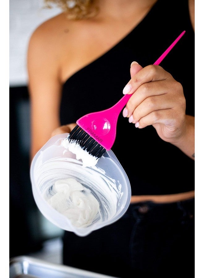FRAMAR Pink Hair Color Brush - Hair Coloring Brush for Hair Dye, Hair Dye Brush to Apply Hair Color, Color Brushes for Hair Salon, Brush for Dyeing Hair, Colour Brush for Hair Coloring, Dye Tools - Image 4