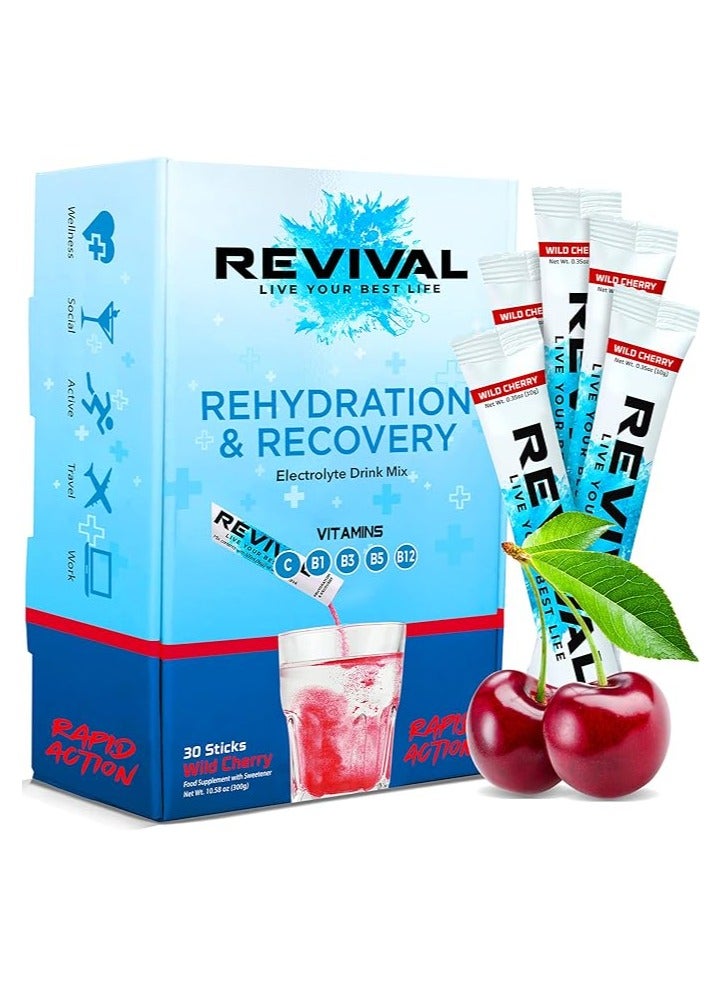 REVIVAL Revival Rapid Rehydration Electrolytes Powder Wild Cherry 30 Sachet  - Image 1