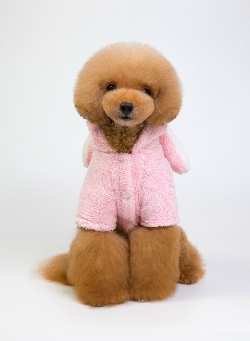 Loquat ملابس حيوانات أليفة بمعاطف سميكة وردية - Image 1