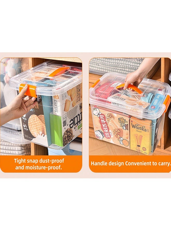 مربع تخزين شفاف ، سلة تخزين ، 27L سعة يحتوي على مربع ، مربع تحتوي متعدد الوظائف ، تصميم قابل للتراكم ، مربع تخزين شفاف مغلق مع غطاء ، قطعة واحدة - Image 5