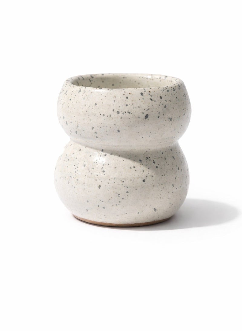 Casa Home Handmade Pottery Speckled Mug White