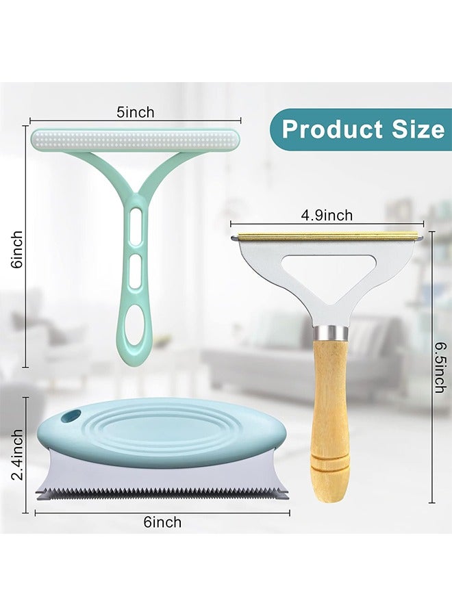 3Pcs Lint Removers, Manual Portable Fabric Shaver, Portable Dog Cat Hair Remover, Lint Cleaner Brush, Reusable Lint Shaver and Carpet Scraper for Clothes, Fuzz, Couch, Dust, Car Mat, Hairball - Image 5