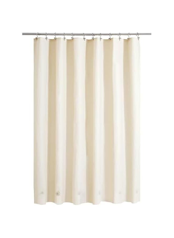 Barossa Design Beige Shower Curtain Liner with 6 Magnets - Waterproof PEVA Shower Liner for Bathroom, 72 x 72 Standard Size, PVC Free, Metal Grommets - Beige, 72x72 - Image 1