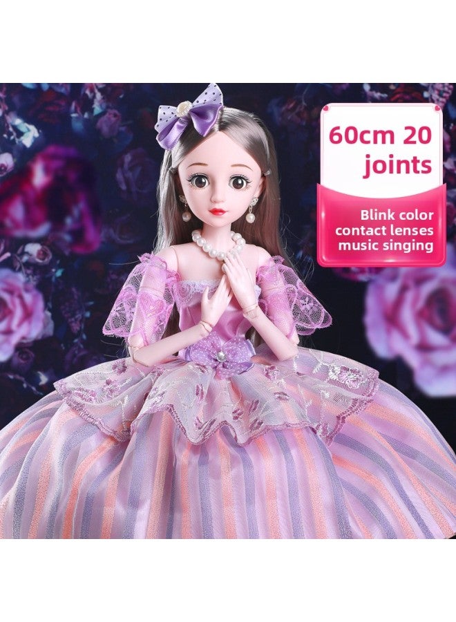 60 Centimeter Oversized Doll Set Little Girl Princess Play House Children's Birthday Gift Box Toys Wholesale-Color:Cady (blink) 60cm-Height:20 Joint-Music Edition-Gift Pack 1-opp Bag - Image 2