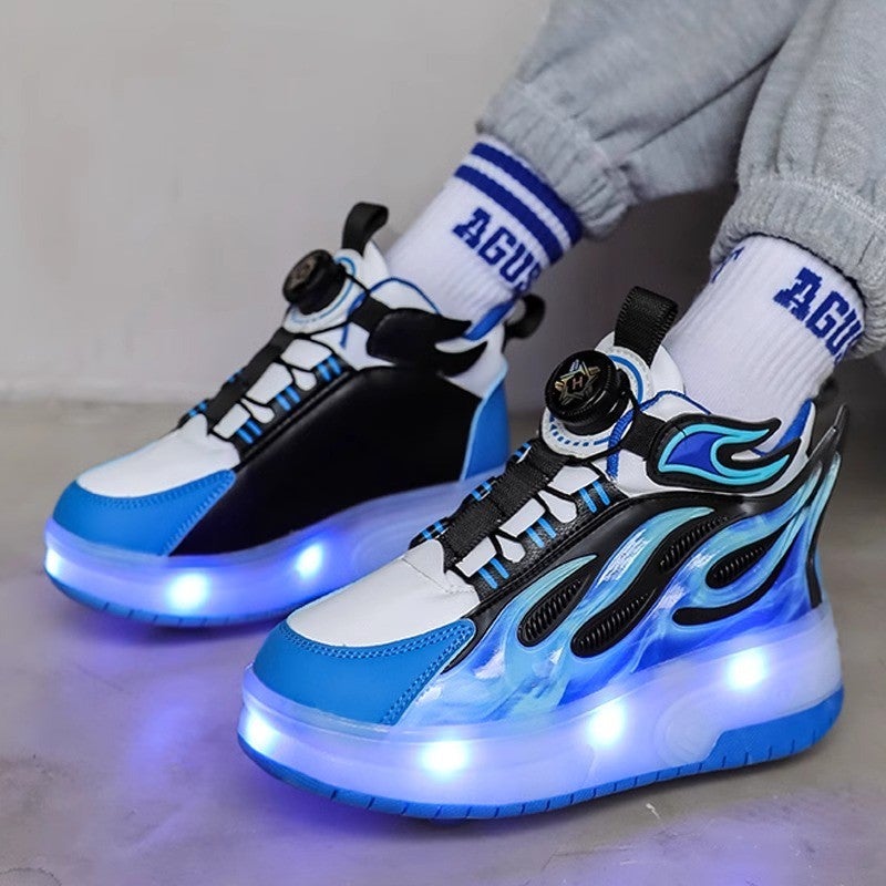 Y&D Kids And Adult Roller Skates Shoes 4 Wheels Roller Shoes Boys Girls Wheel Shoes Roller Sneakers Shoes for Beginner More Balanced - Image 2