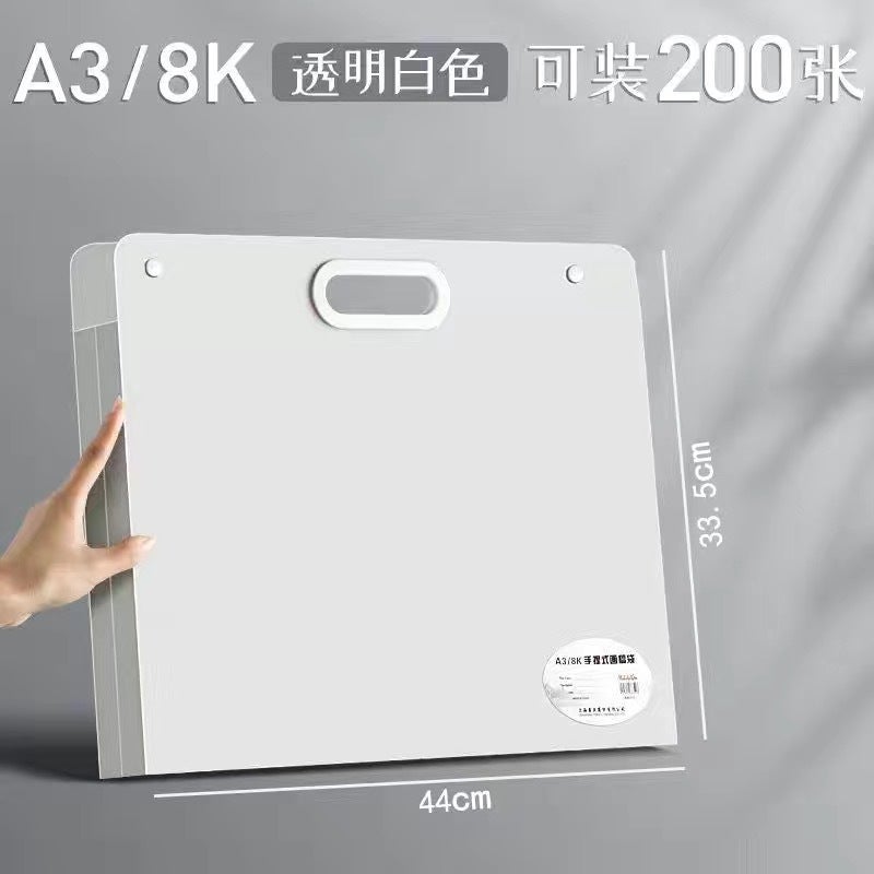 4K Frosted Drawing Storage Bag, Painting Folder, Album Storage, Art Student 8K Satchel Painting Bag, Work Bag, Painting Paper Storage Album - Image 1
