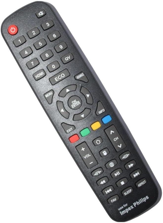 erorex - Replacement Remote for Philips TV, Black - Image 1