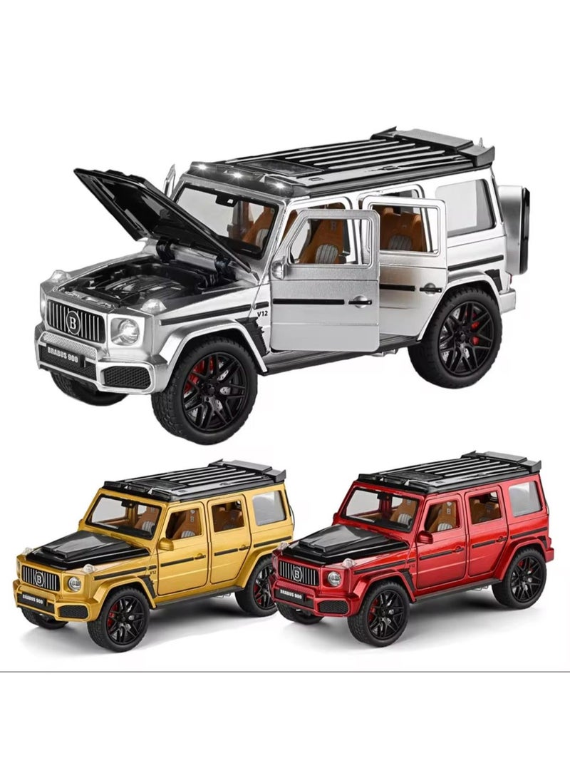 توي لاند نموذج سيارة رياضية فاخرة مصبوبة بمقياس 1:24 - سيارة لعبة معدنية حمراء بأبواب قابلة للفتح، وتصميم داخلي مفصل، وإطارات مطاطية - Image 3