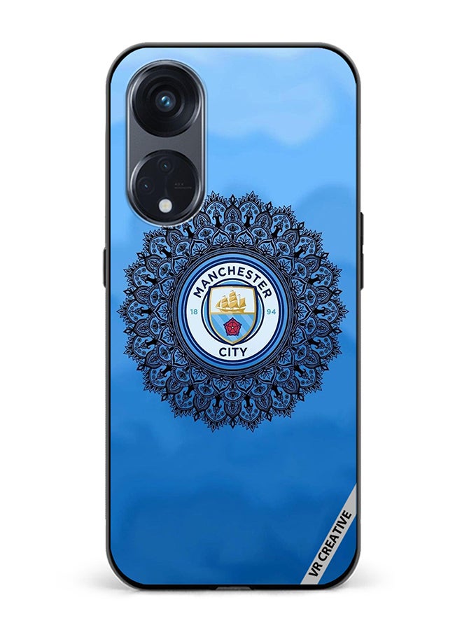 VR CREATIVE Protective Case Cover For Oppo Reno8 T 5G Man City Design Multicolour - Image 1