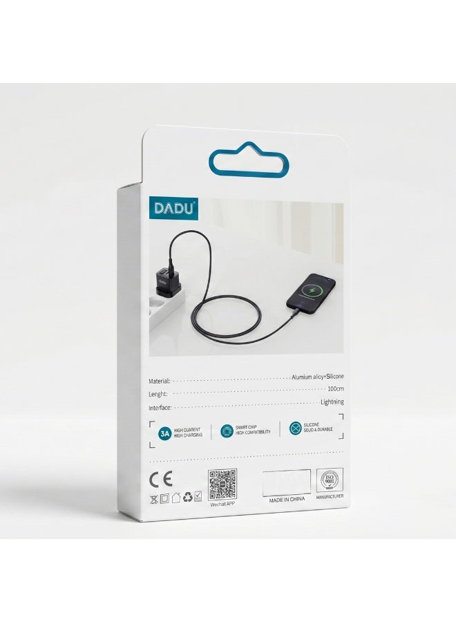دادو كابل DC-C238 من USB إلى Lightning - شحن سريع 3 أمبير - خرج طاقة 18 واط - مادة مقاومة للحريق - شحن آمن - أسود - Image 2