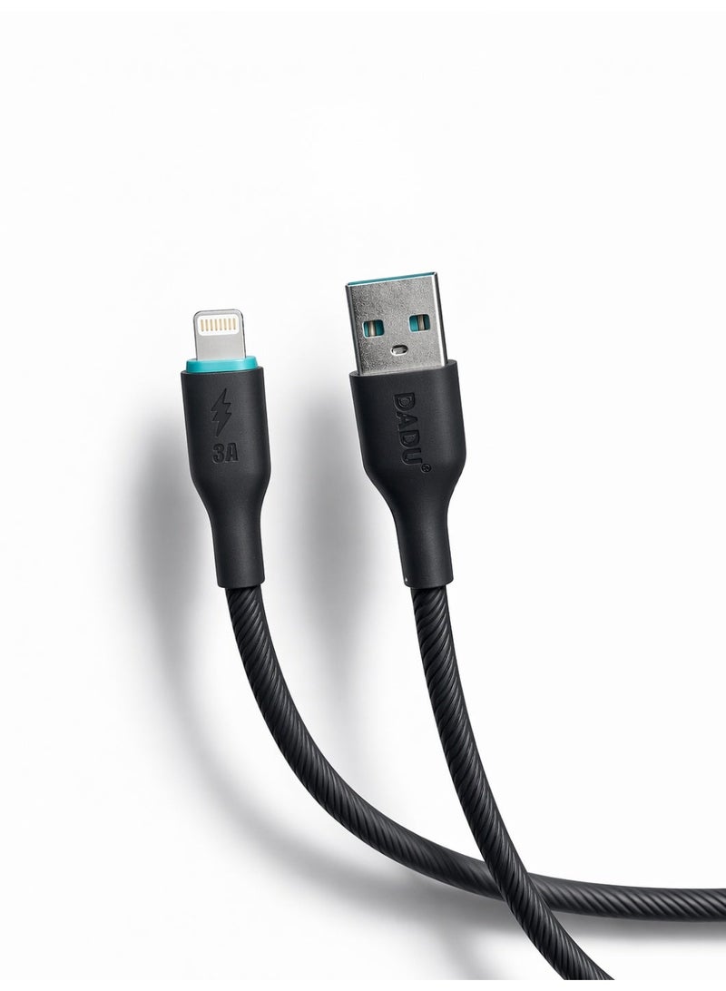 دادو كابل DC-C238 من USB إلى Lightning - شحن سريع 3 أمبير - خرج طاقة 18 واط - مادة مقاومة للحريق - شحن آمن - أسود - Image 3