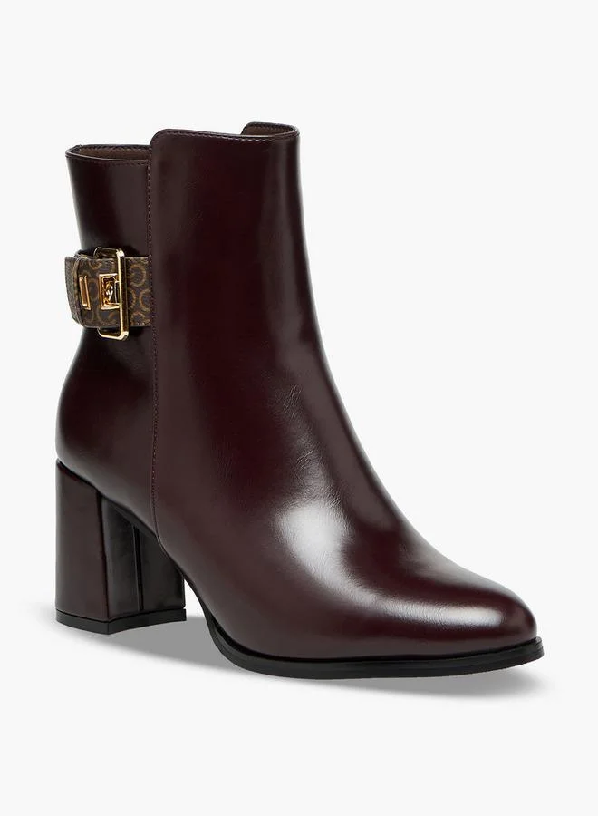 Celeste Women Buckled Block Heel Boots