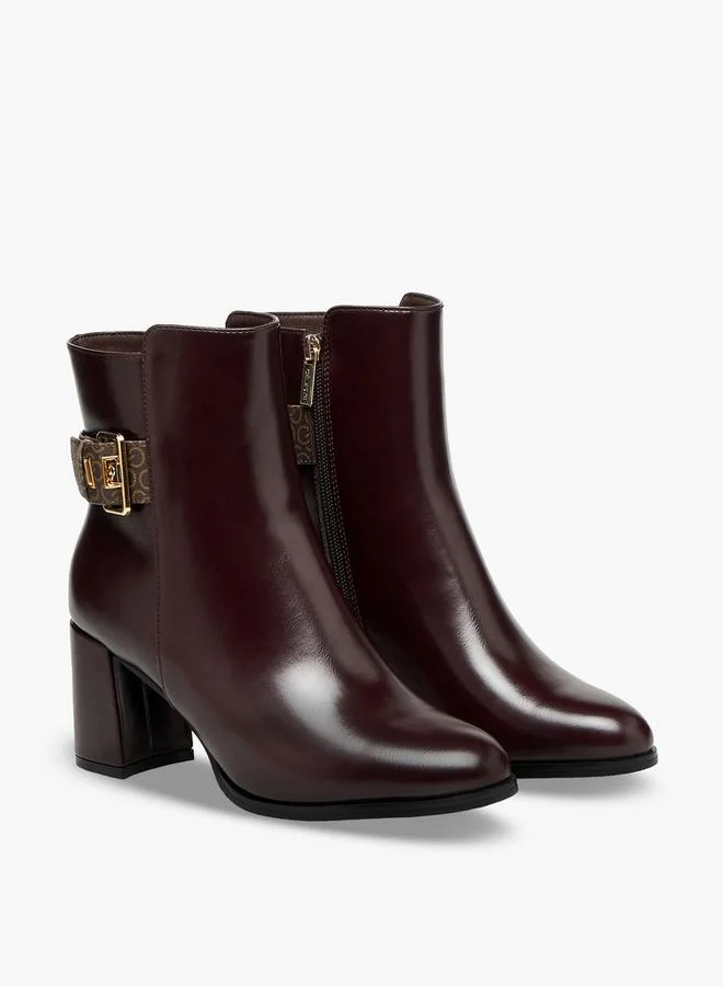 Celeste Women Buckled Block Heel Boots