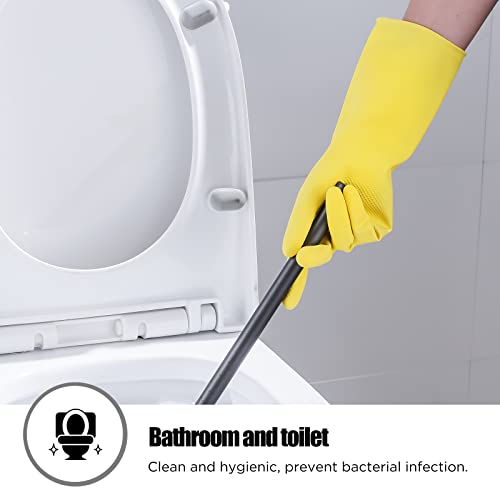IUCGE Rubber gloves dishwashing 2 Pairs for Kitchen,Cleaning gloves for household Reuseable.(XL,Yellow) - Image 5