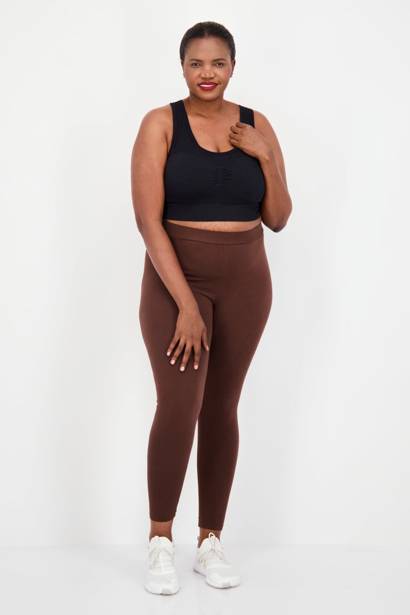 Adidas Women Plus Size  Brand Logo Padded Sports Bra, Black - Image 4