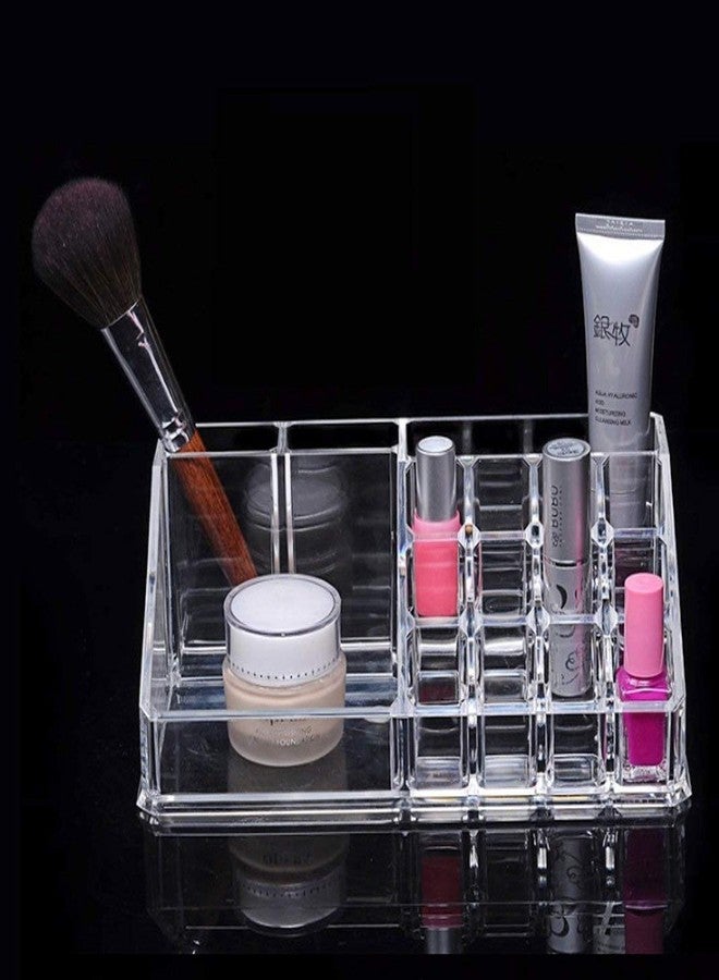 HOMESHOPPER Cosmetic Organizer 16 Compartment Cosmetic Makeup Jewellery Acrylic Lipstick Storage Organiser Box