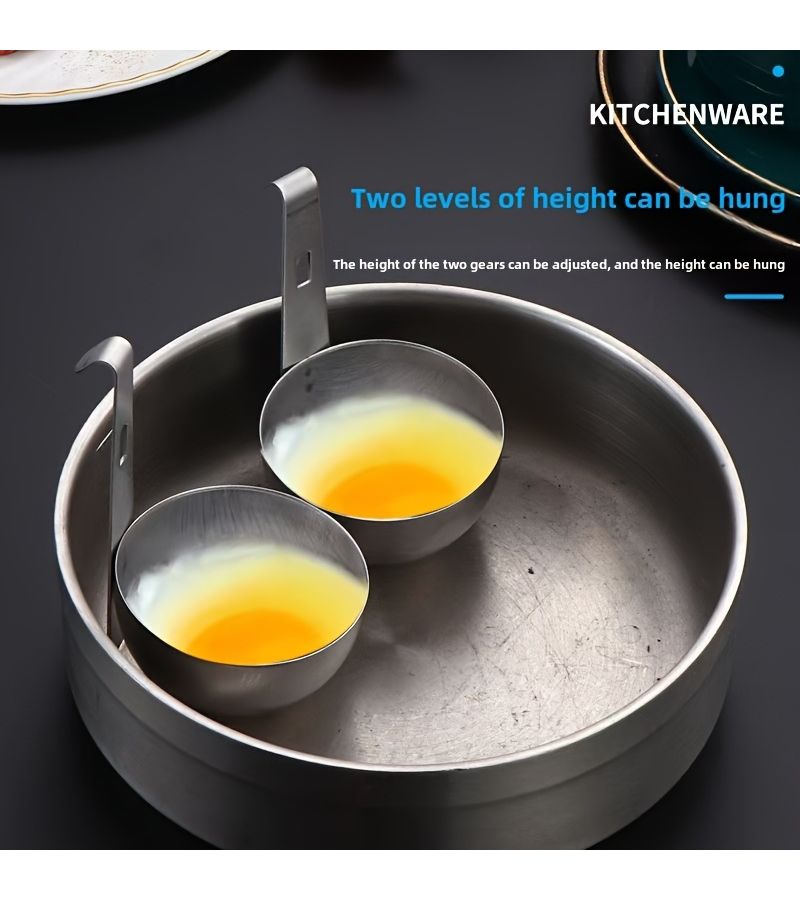 2pcs Assorted Varieties Stainless Steel Non Stick Egg Cooker For Soft Hard Boiled Eggs - Image 5