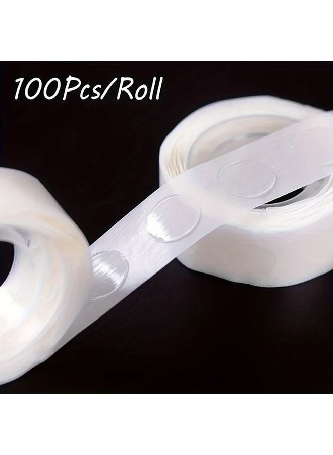 White Double Sided Adhesive Dots Roll 100pcs For Candle Wicks Balloons DIY Crafts - Image 5