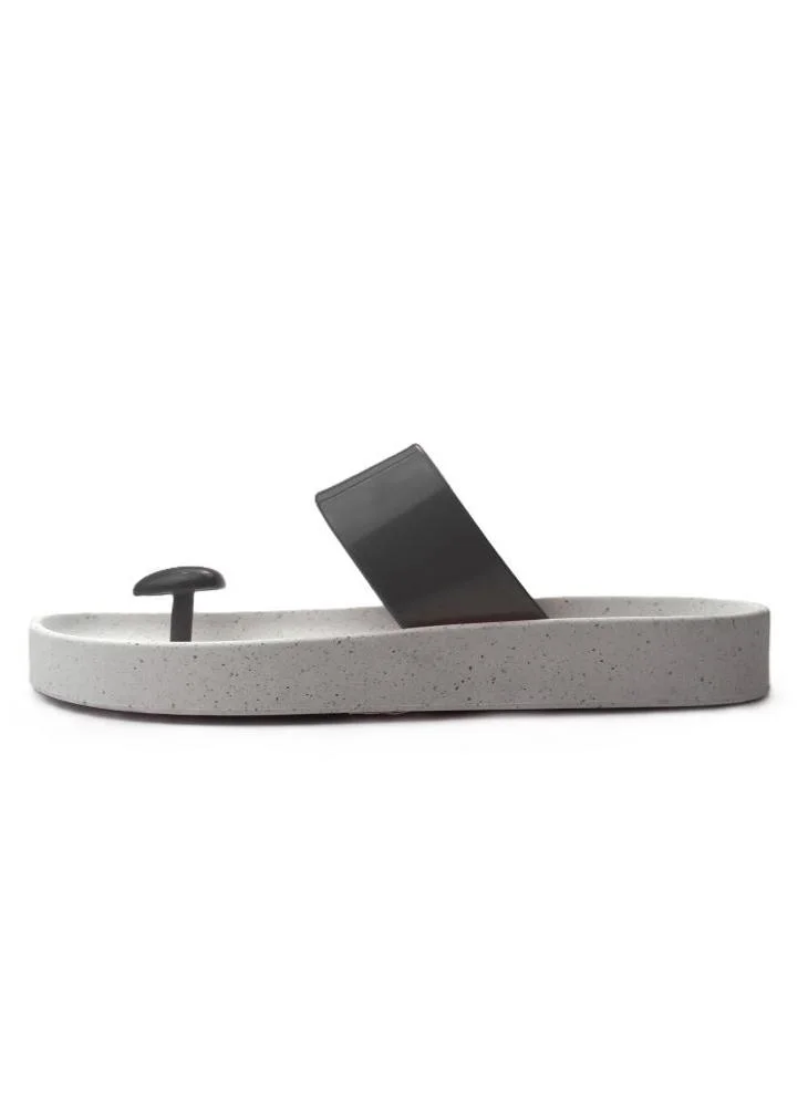 Voices Smooth Stone Women'S Anti Slip Sole  Colored Strap Sandals - White/Black