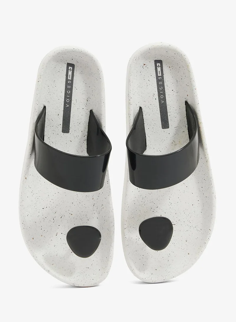 Voices White Pet-Black-Black Smooth Stone Women'S Anti Slip Sole  Colored Strap Sandals - White/Black for Women | Best Price UAE