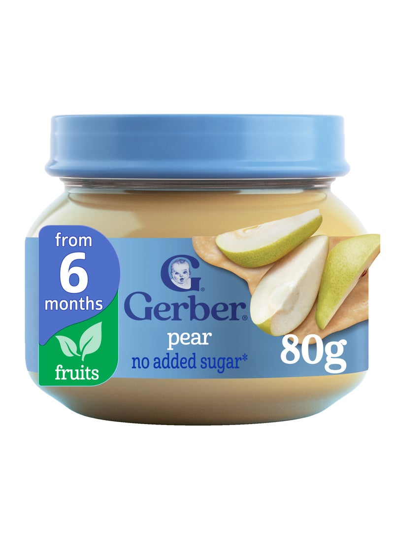 Gerber Baby Food Pear Puree Jar 6 Months - Image 1