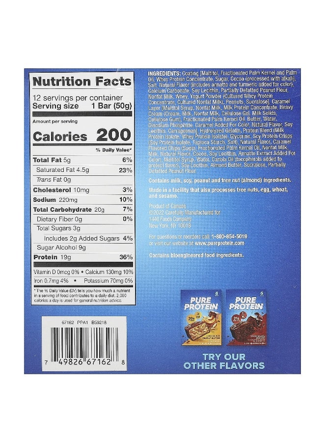 Pure Protein Pure Protein, Gluten Free Bar, Chocolate Salted Caramel, 12 Bars, 1.76 oz (50 g) Each  - Image 2