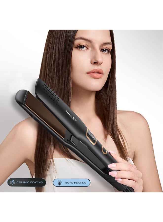 sokany Hair Straightener Keratin Ceramic with Thermo Protect Technology, Up to 230° Rapid Warming and Rapid Recovery, Ceramic Coated Plates, 360 Degree Swivel Power Cord,60 min Auto-off Protection - Image 2