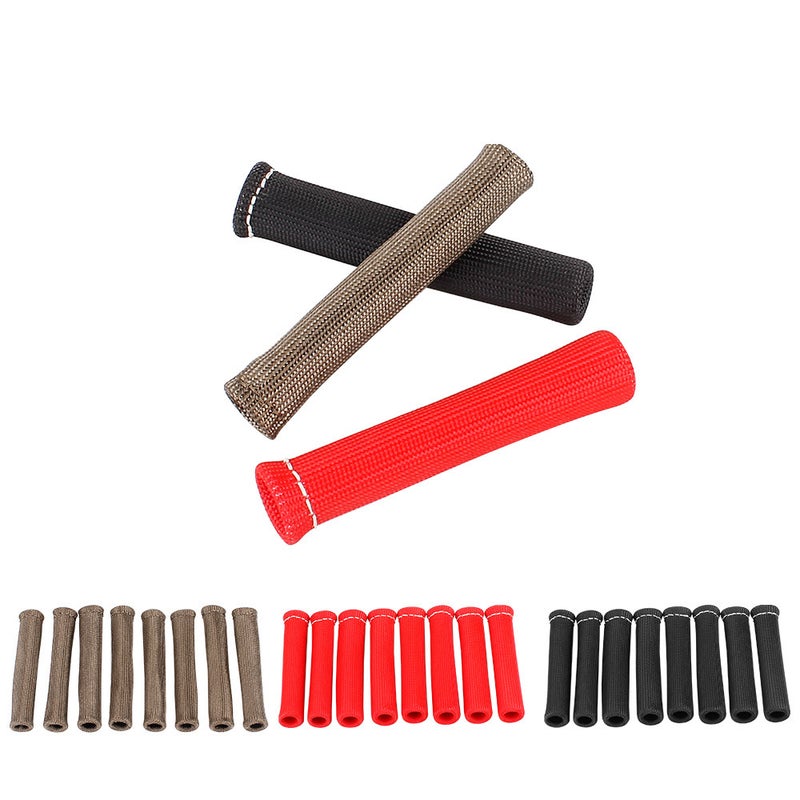 RASTP Exhaust Pipe Spark Plug Protection Heat Insulation Sleeve - Basalt Fiber, 8-Piece Set - Image 3