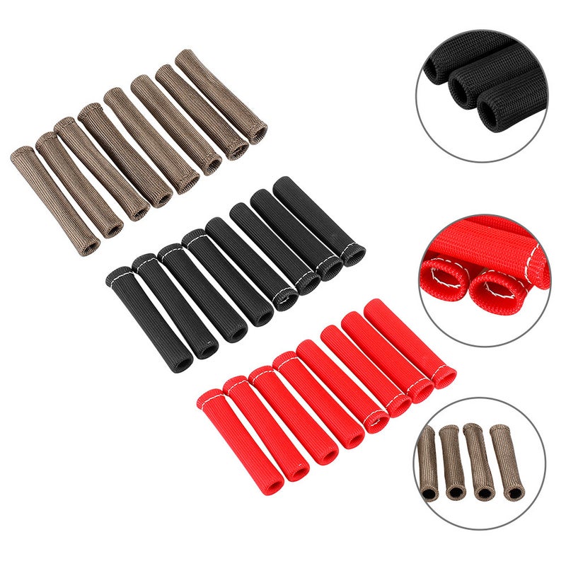 RASTP Exhaust Pipe Spark Plug Protection Heat Insulation Sleeve - Basalt Fiber, 8-Piece Set - Image 4