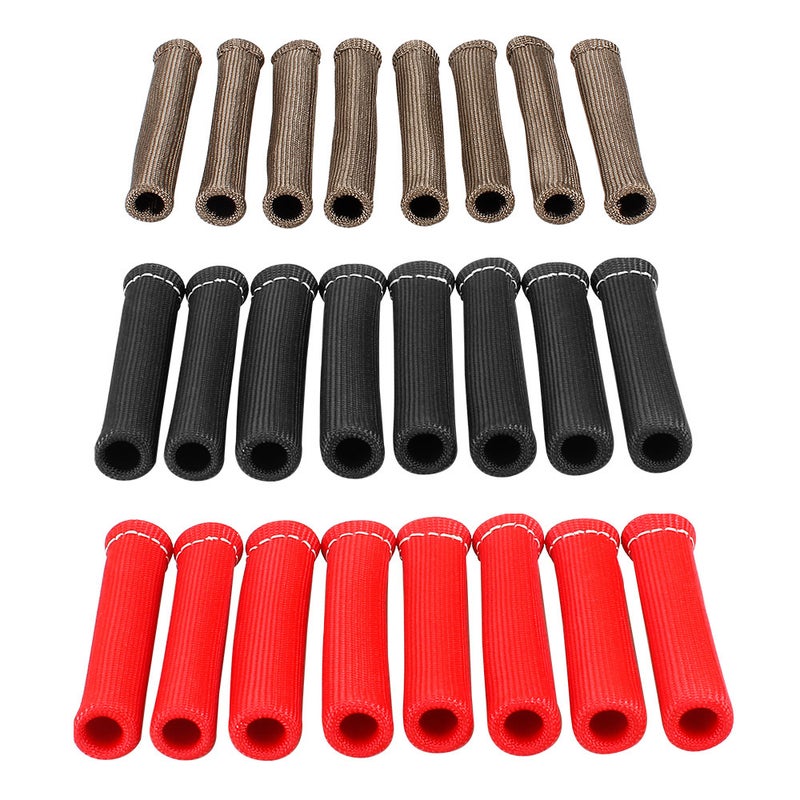 RASTP Exhaust Pipe Spark Plug Protection Heat Insulation Sleeve - Basalt Fiber, 8-Piece Set - Image 5