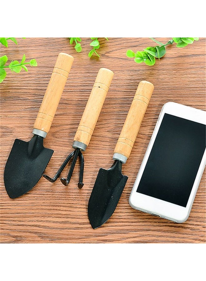 Miniature Gardening Tool Set, 3 Pcs Wooden Handles 2 Shovels and 1 Picker for Indoor Plants and Succulent Care - Image 3