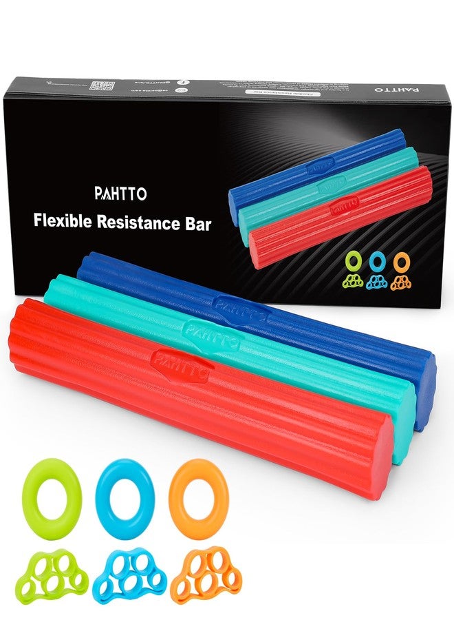 PAHTTO Flexible Resistance Bar for Physical Therapy, Resistance Exercise Twisting Bar for Tennis Elbow, Tendonitis Pain Relief & Grip Strength Trainer, Non-Slip 3 Resistance Levels - Image 1