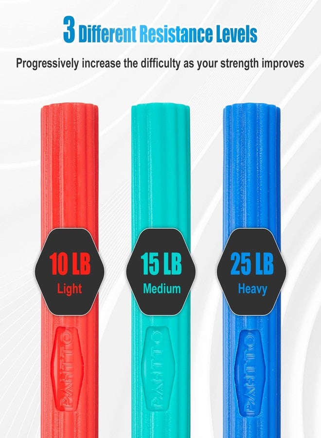 PAHTTO Flexible Resistance Bar for Physical Therapy, Resistance Exercise Twisting Bar for Tennis Elbow, Tendonitis Pain Relief & Grip Strength Trainer, Non-Slip 3 Resistance Levels - Image 4