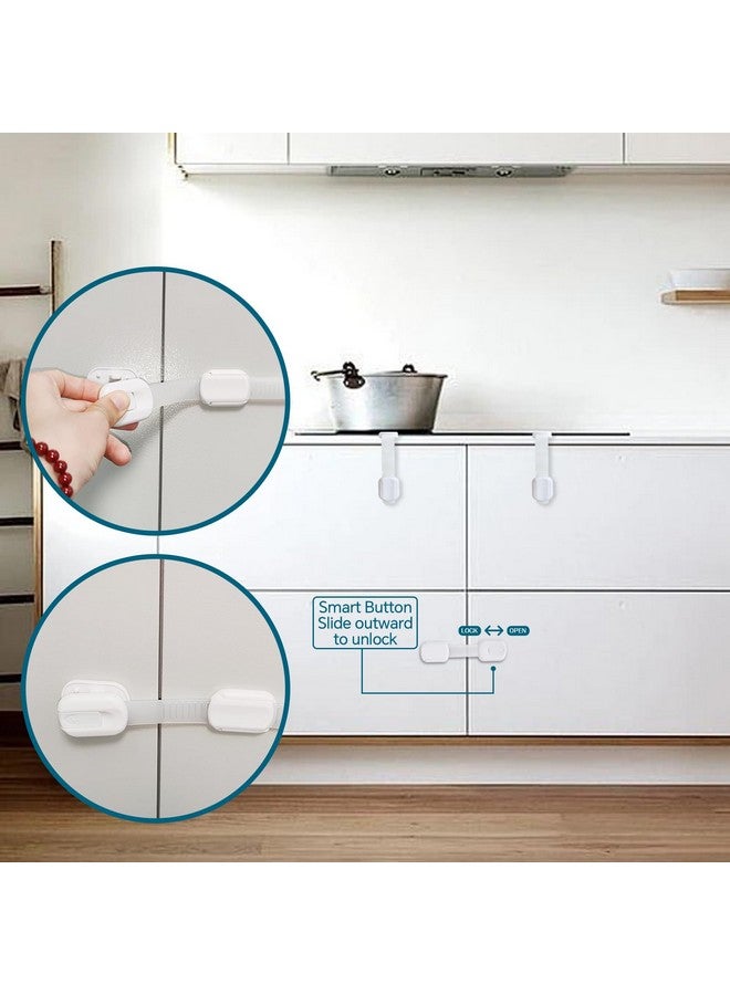 define essentials Child Safety Cabinet Locks, 8-Pack, Easy Install with 3M Adhesive, No Screws or Drilling, Multi-Purpose Latches for Cabinets, Drawers, Doors, Kitchen, Ovens, Toilets - Image 4