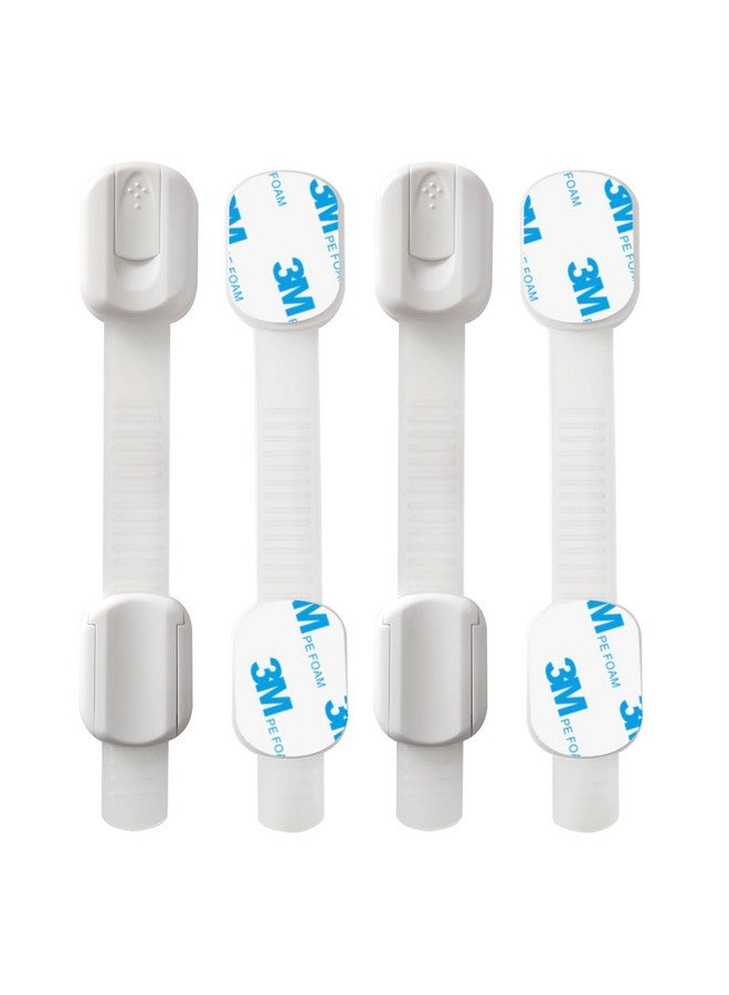 define essentials Child Safety Cabinet Locks, 8-Pack, Easy Install with 3M Adhesive, No Screws or Drilling, Multi-Purpose Latches for Cabinets, Drawers, Doors, Kitchen, Ovens, Toilets - Image 1