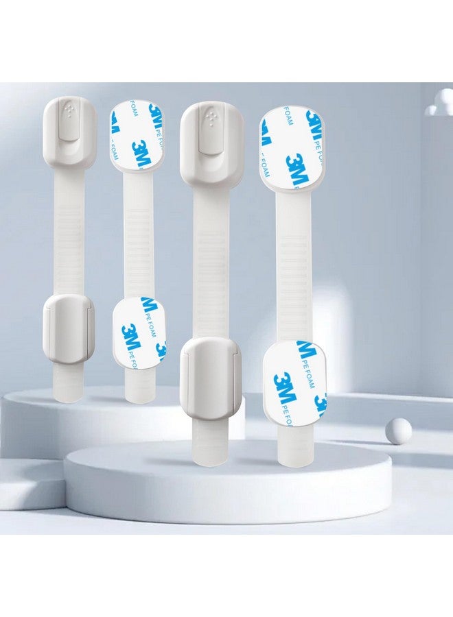 define essentials Child Safety Cabinet Locks, 8-Pack, Easy Install with 3M Adhesive, No Screws or Drilling, Multi-Purpose Latches for Cabinets, Drawers, Doors, Kitchen, Ovens, Toilets - Image 2