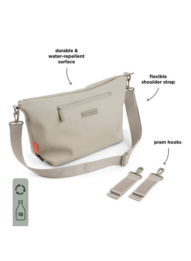 done by deer Stroller Bag - Compact Quilted Organizer with Zipped Compartments  And  Stroller Hooks - Sand - Image 4